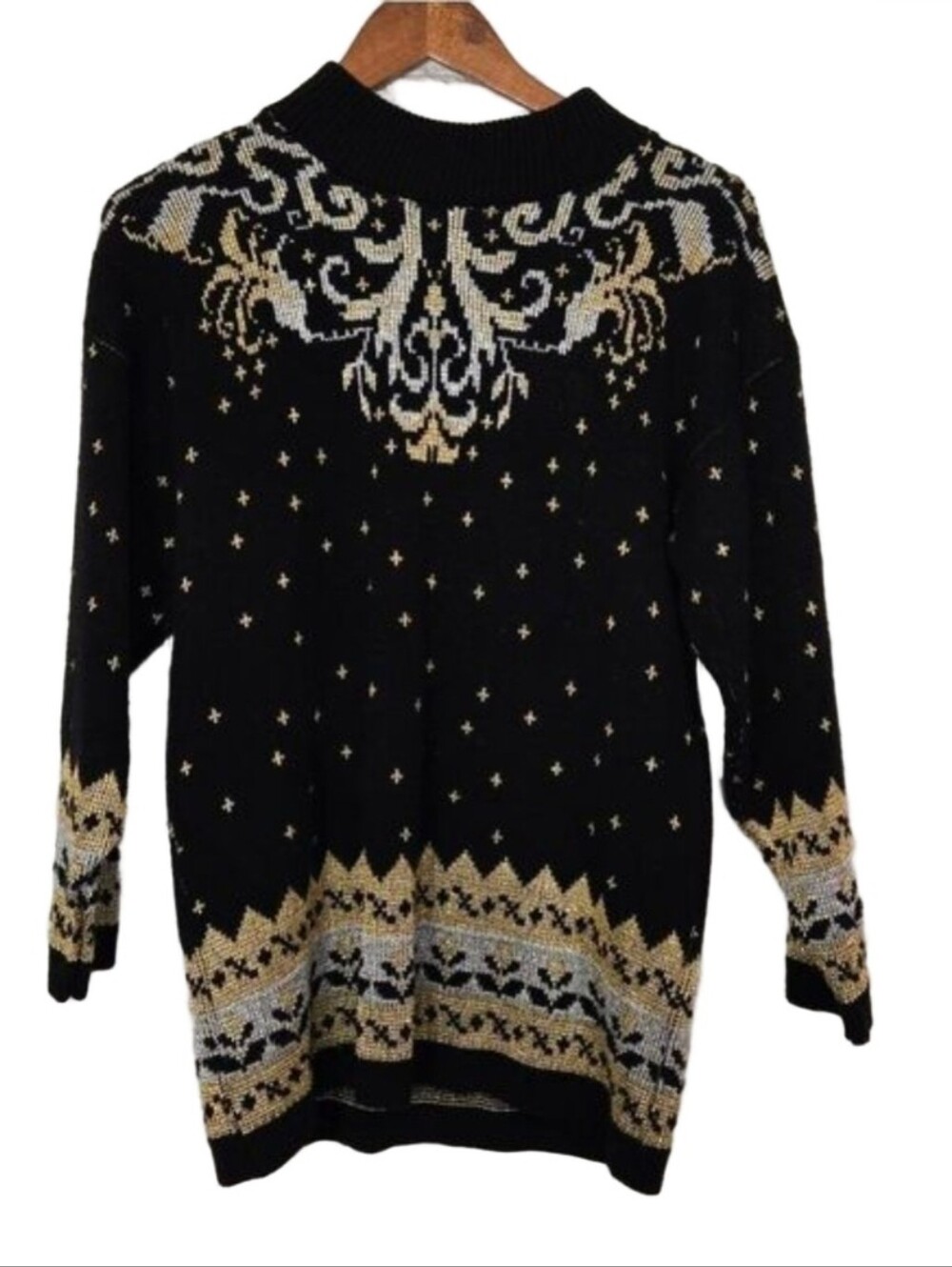 Trimmings‎ vintage black metallic sweater